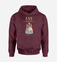 Thumbnail for Lanai Airport (LNY) design on dark red hoodie single-side print