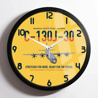 Thumbnail for C-130J-30 Super Hercules design on yellow framed wall clock