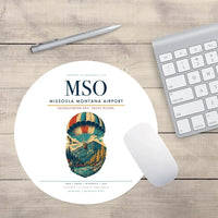 Thumbnail for Missoula Montana Airport (MSO) design on white round mouse pad