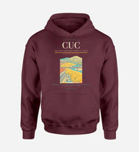 Thumbnail for Camilo Daza International Airport (CUC) design on dark red hoodie single-side print