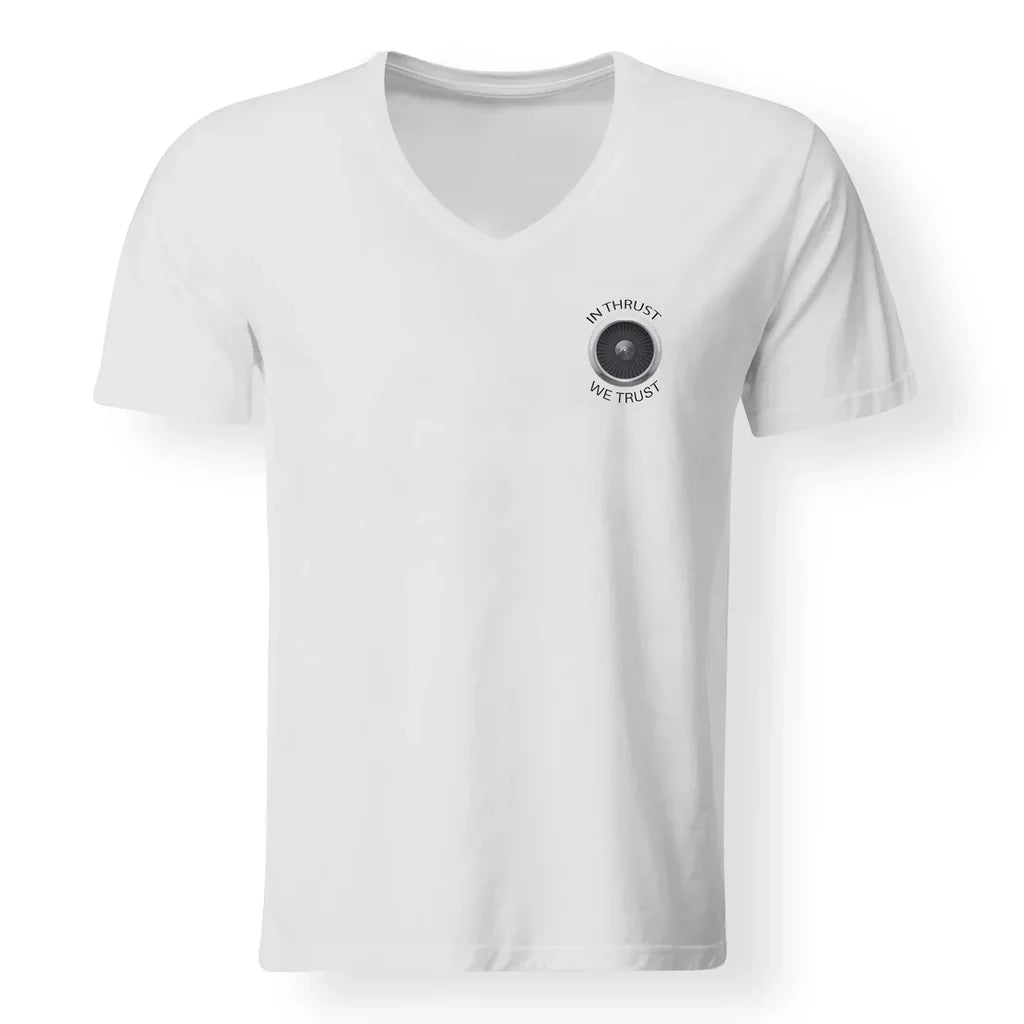 In Thrust We Trust Designed V-Neck T-Shirts - view 19