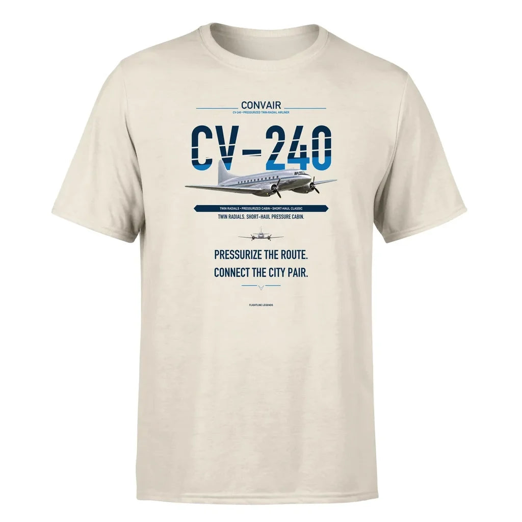 Convair CV-240 design on beige single side