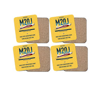 Thumbnail for Mooney M20J 201 design on yellow 4 pieces set coaster