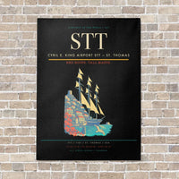 Thumbnail for Cyril E. King Airport STT — St. Thomas vertical canvas print - no frame - black background