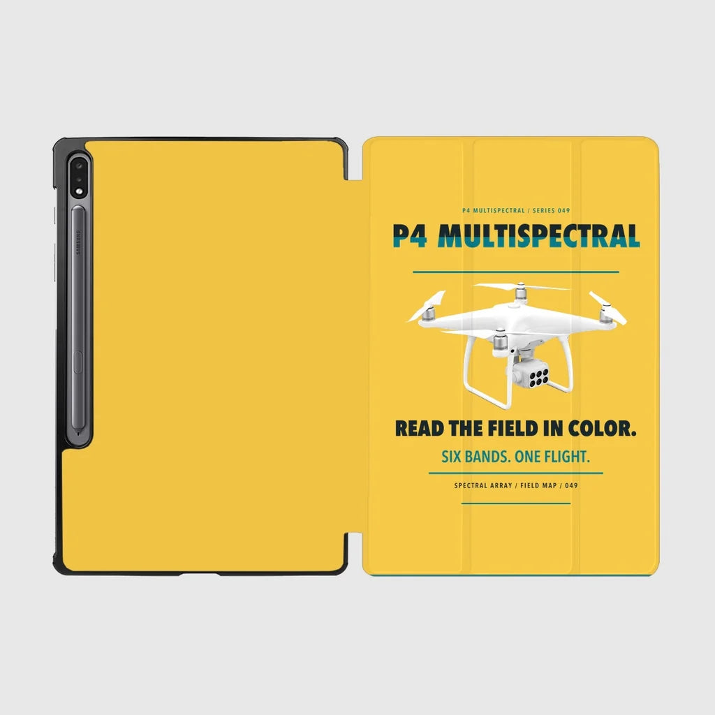 DJI P4 Multispectral design on yellow samsung tablet tablet case