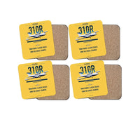 Thumbnail for Cessna 310R design on yellow 4 pieces set coaster
