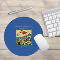 Thumbnail for VINTAGE G4476 - The Seawall Promenade Pass - Designed Mouse Pads design on blue round