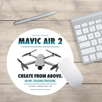 Thumbnail for DJI Mavic Air 2 design on white round mouse pad