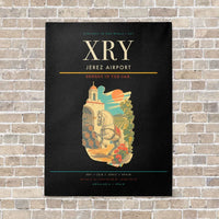 Thumbnail for Jerez Airport XRY vertical canvas print - no frame - black background