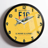Thumbnail for Dassault Mirage F1C design on yellow framed wall clock