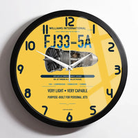 Thumbnail for FJ33-5A design on yellow framed wall clock