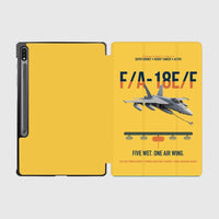 Thumbnail for F A-18E F Buddy Tanker design on yellow samsung tablet tablet case