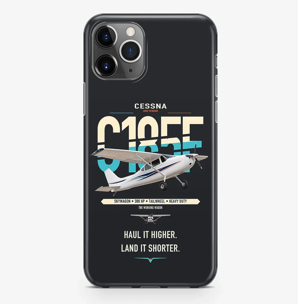 Cessna A185F Skywagon design on black magsafe iphone case, for iPhone Pro Max