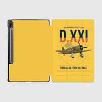 Thumbnail for Fokker D.XXI — Dutch LVA aircraft 221 design on yellow samsung tablet tablet case