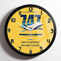 Thumbnail for Boeing 747-400 Dreamlifter design on yellow framed wall clock