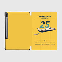 Thumbnail for Bombardier Learjet 25 design on yellow samsung tablet tablet case