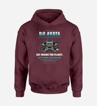 Thumbnail for DJI Avata design on dark red hoodie single side