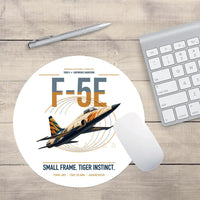 Thumbnail for F-5E Tiger II design on white round mouse pad