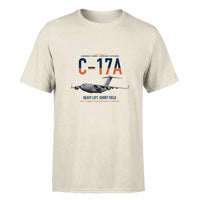 Thumbnail for C-17A Globemaster III design on beige double-side t-shirt, single-side print