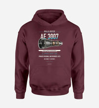 Thumbnail for AE 3007 design on dark red hoodie single side