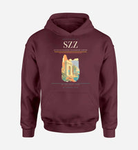 Thumbnail for Szczecin-Goleniów Solidarność Airport (SZZ) design on dark red hoodie single-side print