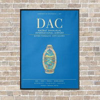 Thumbnail for Hazrat Shahjalal International Airport Dhaka DAC - Canvas Framed - Turquoise