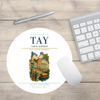 Thumbnail for Tartu Airport (TAY) design on white round mouse pad