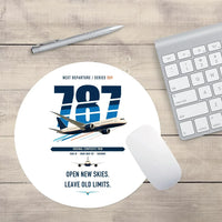 Thumbnail for Boeing 787-8 Dreamliner design on white round mouse pad