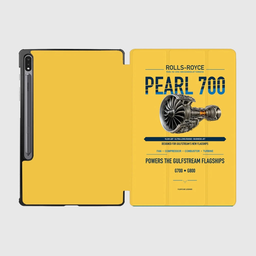 PEARL 700 design on yellow samsung tablet tablet case