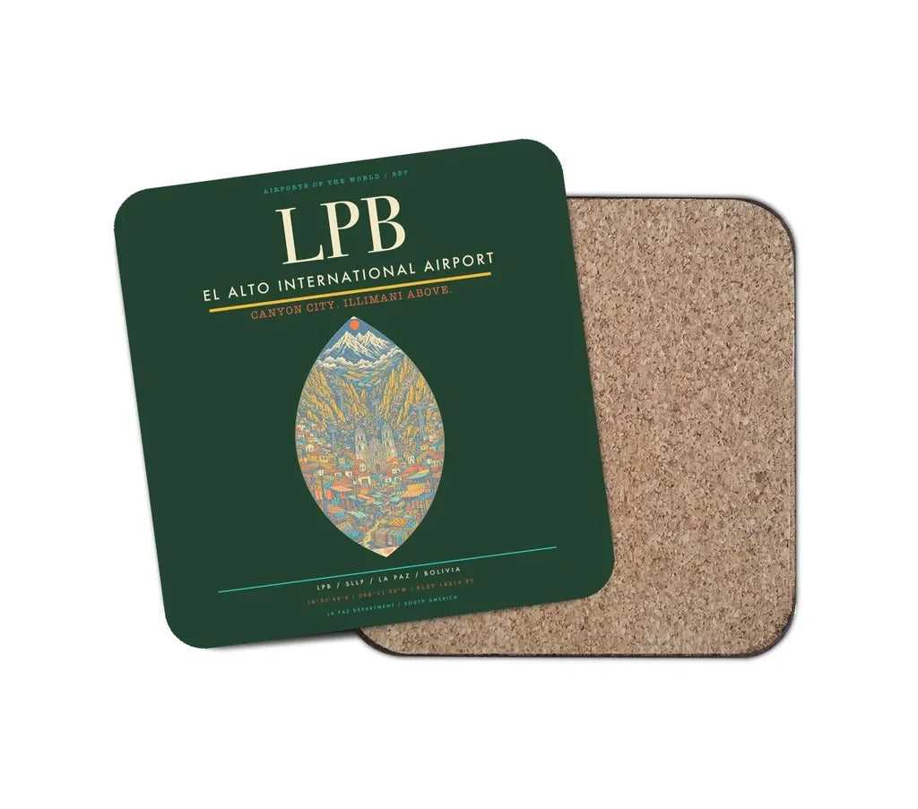 El Alto International Airport LPB Coaster 1-Piece - Dark Green
