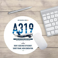 Thumbnail for Airbus A319neo design on white round mouse pad