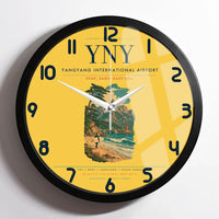 Thumbnail for Yangyang International Airport (YNY) design on yellow framed wall clock