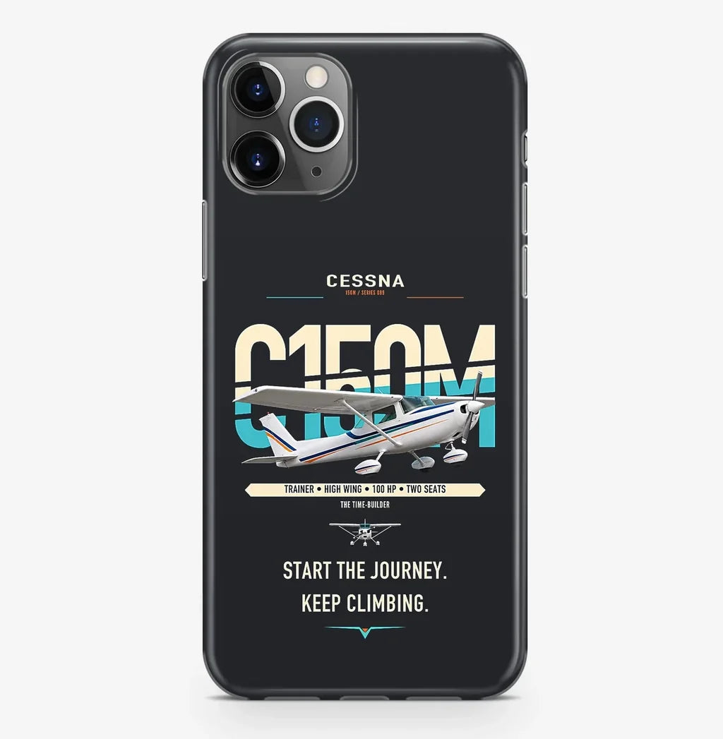 Cessna 150M design on black magsafe iphone case, for iPhone Pro Max