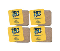 Thumbnail for Boeing 787-9 Dreamliner design on yellow 4 pieces set coaster