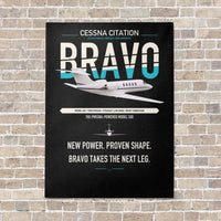 Thumbnail for Cessna Citation Bravo vertical canvas print - no frame - black background
