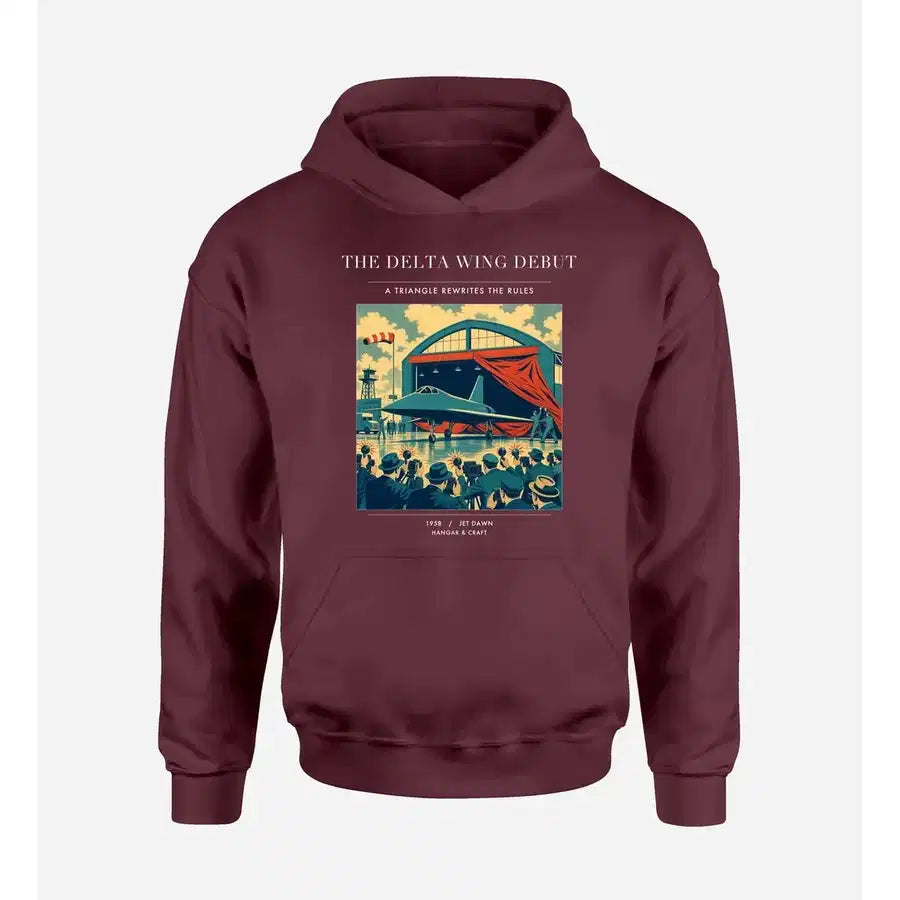 VINTAGE G4460 - The Delta Wing Debut - Premium Hoodie design on darkred premium