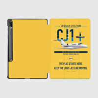 Thumbnail for Cessna Citation CJ1+ design on yellow samsung tablet tablet case