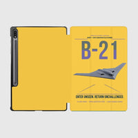 Thumbnail for B-21 Raider design on yellow samsung tablet tablet case