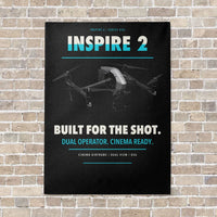 Thumbnail for DJI Inspire 2 vertical canvas print - no frame - black background