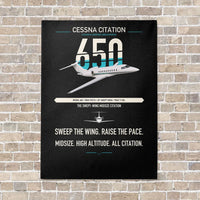 Thumbnail for Cessna Citation 650 - Citation III vertical canvas print - no frame - black background