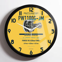 Thumbnail for PW1100G-JM design on yellow framed wall clock