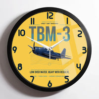 Thumbnail for TBM-3 Avenger design on yellow framed wall clock