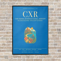 Thumbnail for Cam Ranh International Airport Nha Trang CXR - Canvas Framed - Turquoise