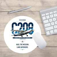 Thumbnail for Cessna 208 Caravan design on white round mouse pad