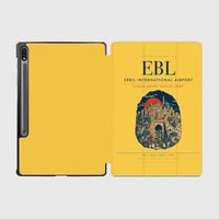 Thumbnail for Erbil International Airport (EBL) design on yellow samsung tablet tablet case