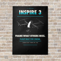 Thumbnail for DJI Inspire 3 vertical canvas print - no frame - black background