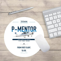 Thumbnail for Tecnam P-Mentor design on white round mouse pad