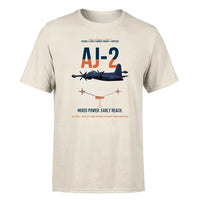 Thumbnail for AJ-2 Savage Tanker design on beige double-side t-shirt, single-side print