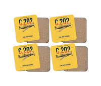Thumbnail for Macchi C.202 Folgore design on yellow 4 pieces set coaster