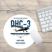 Thumbnail for DHC-3 Otter design on white round mouse pad